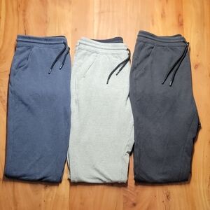 Three Pack Public Rec Weekend Jogger Sweatpants - Blue, Gray, and Black